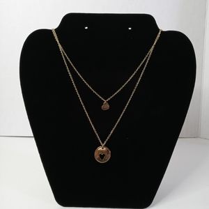Layered Cutout Solid Hearts BFF Gold Necklaces